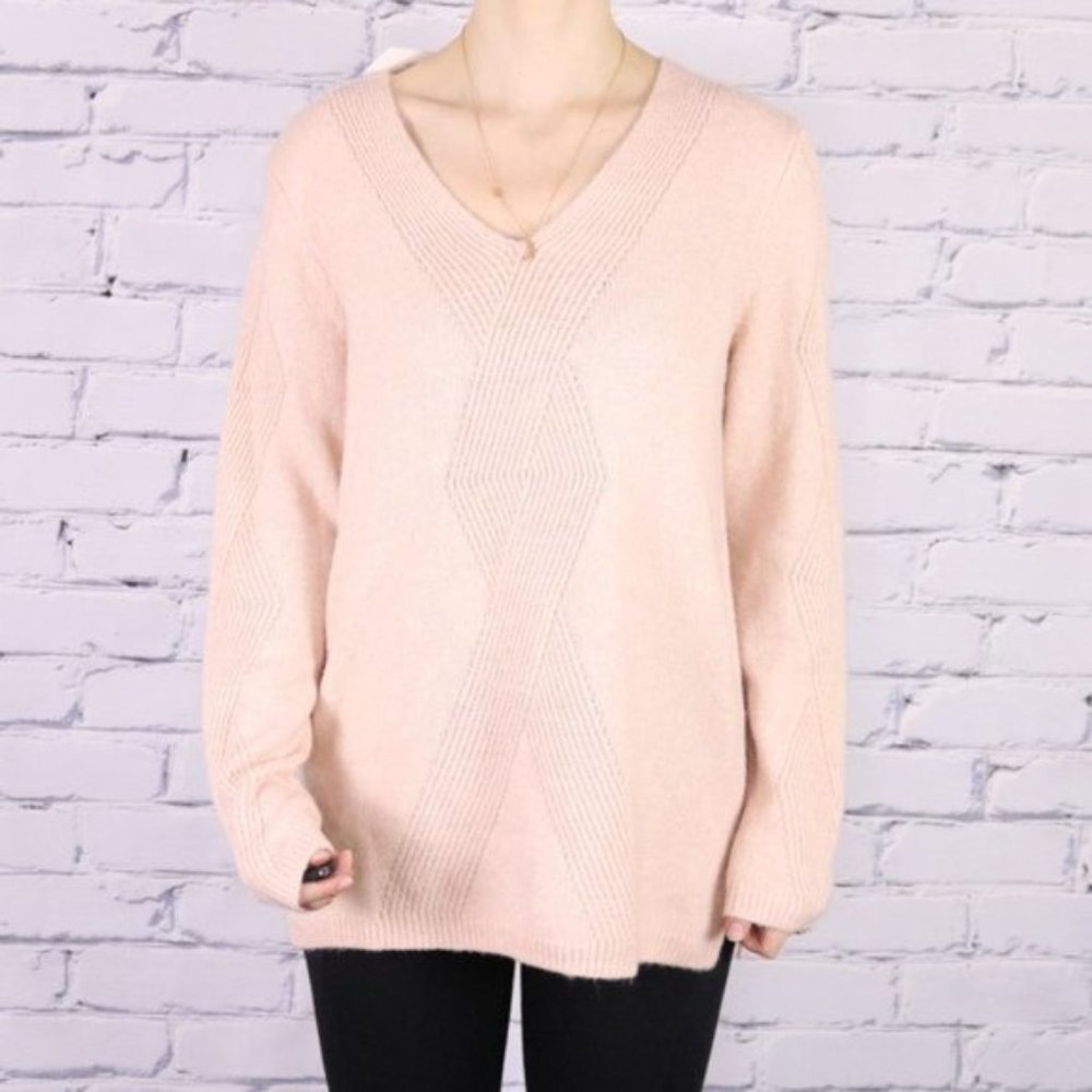NWT Calvin Klein nude peach oversized sweater B1
